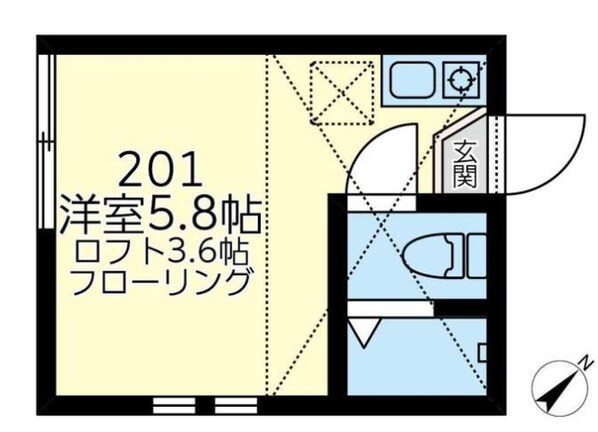 ユナイト鶴見アルカサルの物件間取画像